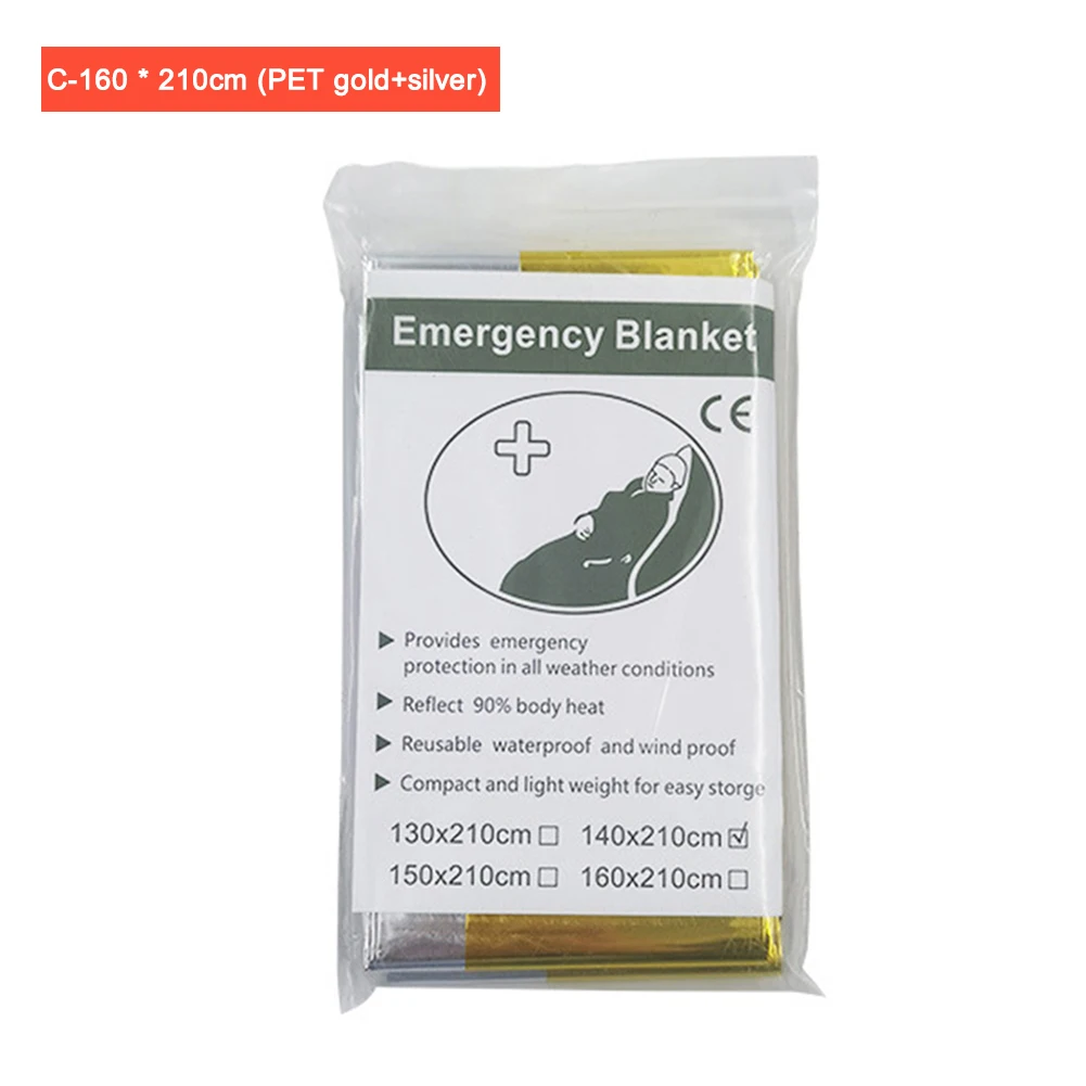 Wasserdichter Notfallschlafsack, leicht, Überleben, Erste-Hilfe-Set, Isolierung, lebensrettend, für Wandern, Outdoor, für Reisen, Jagd