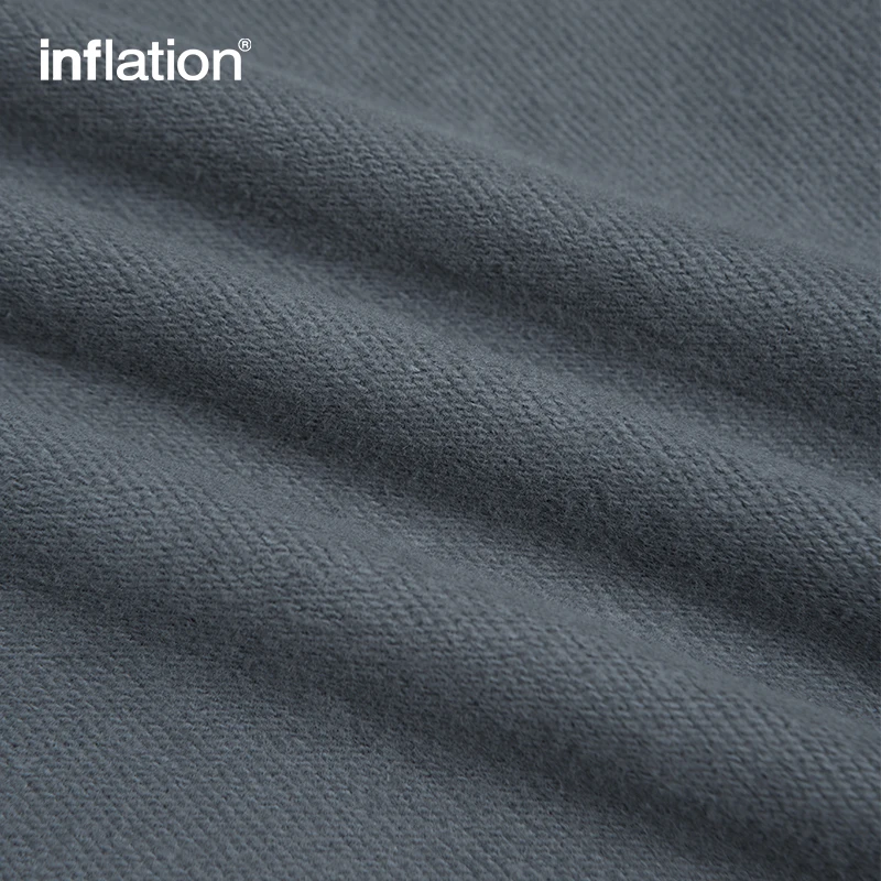 INFLATION-Conjunto de sudadera de rizo francés para hombre y mujer, traje de algodón orgánico Unisex, sólido, grueso, para correr