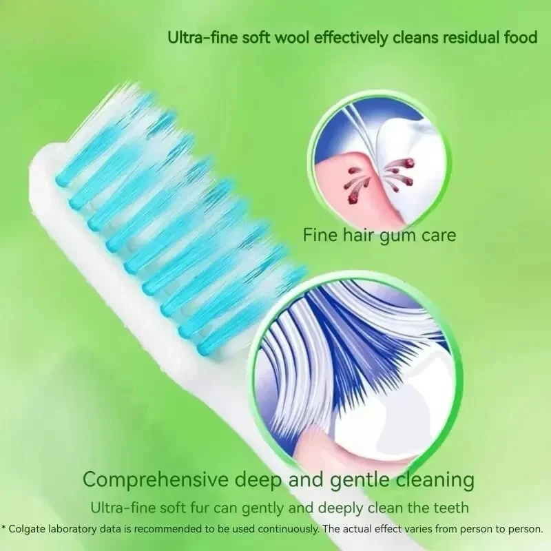 Colgate Set di 6 spazzolini da denti, colori casuali: setole medie morbide e fini, viaggi e uso domestico, pulizia dei denti posteriori per uomini e donne Fami