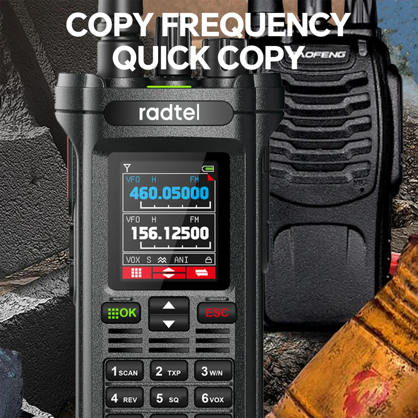 Radtel RT-751 10w 에어 밴드 워키 토키 듀얼 밴드 아마추어 햄 라디오 199CH HT USB-C 배터리 NOAA FM AM 양방향 라디오