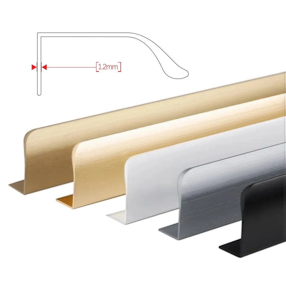 Simple Hidden Cabinet Handles Kitchen Cupboard Door Pulls Elegance Long Handles Aluminum Alloy Furniture Handle Hardware