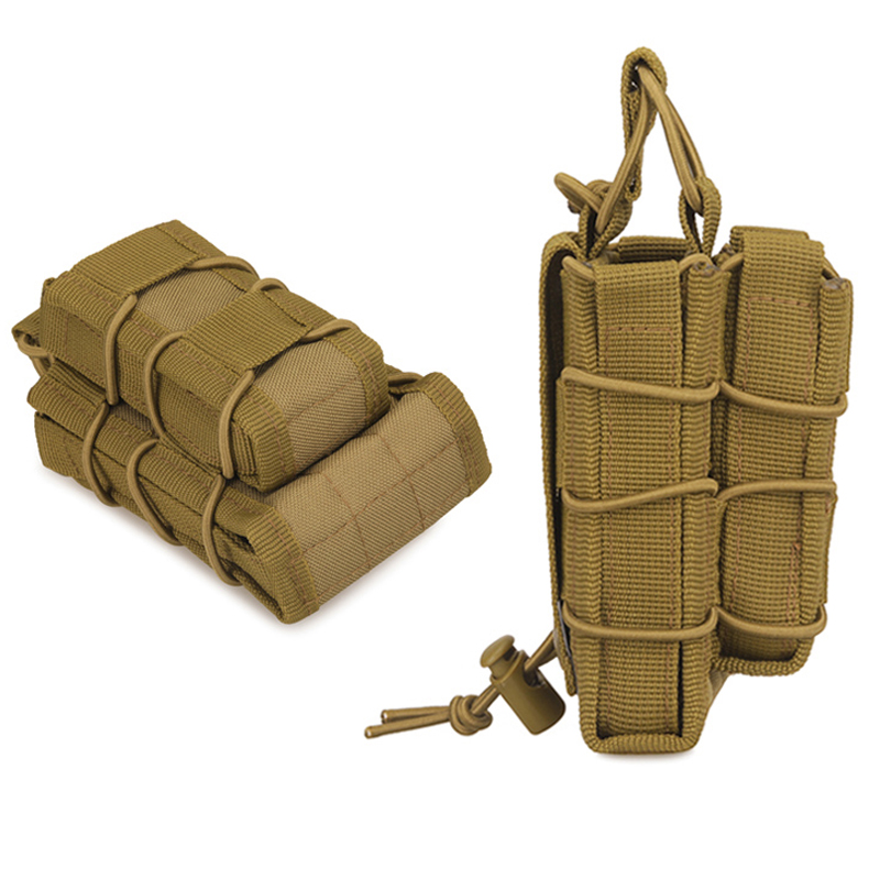 Clearance_Molle Tactical Magazine Pouch Double Decker Single Airsoft Tactical AR M4 AR15 Rifle Pistol 9mm Mag Carrier Pouches Ac