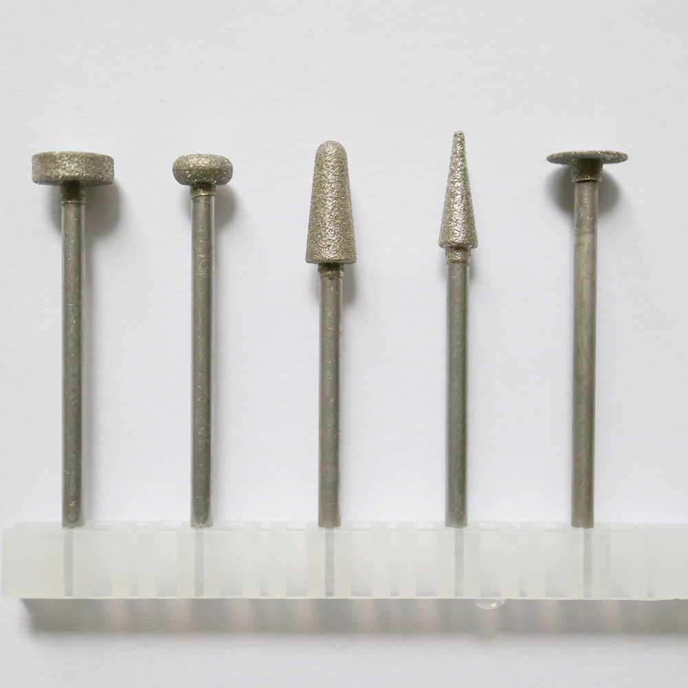 10 stücke gemischt 2,35mm Schaft HP Diamant bohrer Schleif kopf Jade Smaragd Polieren