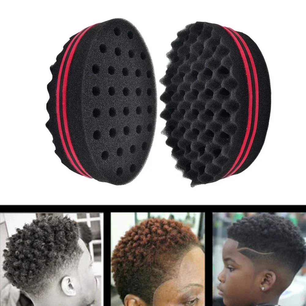 Nieuwe Dubbelzijdige Magische Gedraaide Haarborstel Spons Mode Styling Ovale Geperforeerde Krullende Sponsrol Wasbaar Gereedschap