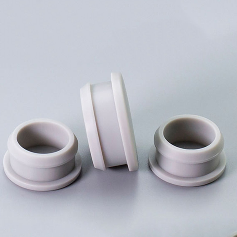 Tapas de orificios de goma de silicona gris, cubierta de enchufe tipo T, junta a presión, tapón de sellado de tapa final