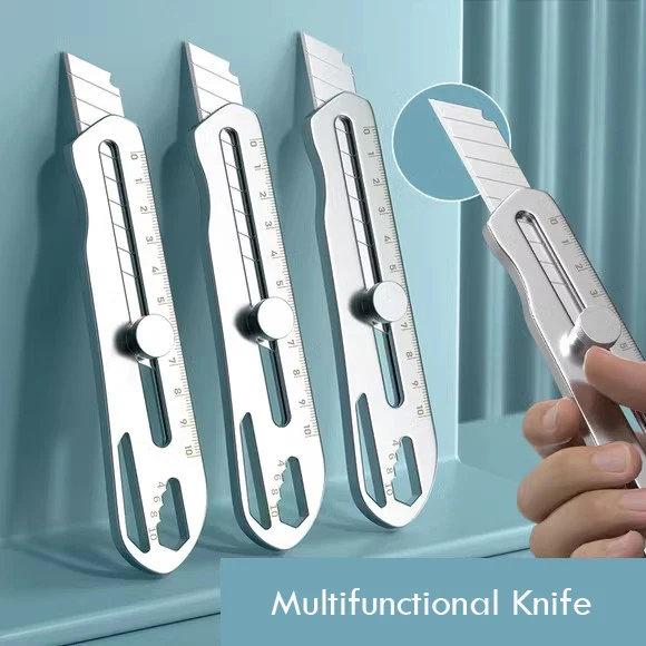 มีดตัดกล่องสแตนเลส, Multi-Function Heavy All-Metal CRAFT มีดที่เปิดขวด/ไม้บรรทัด/สกรู taglierino