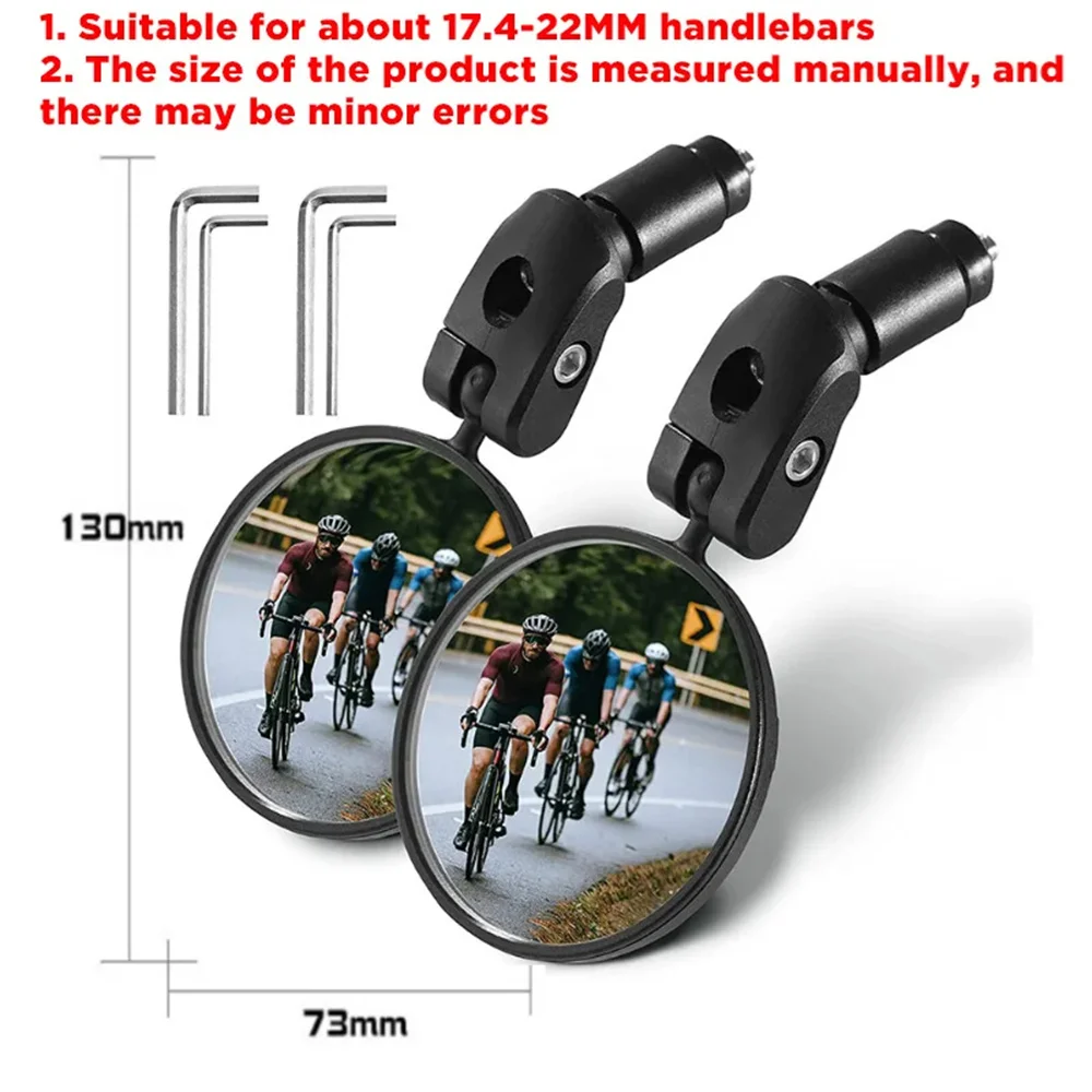 Espejo retrovisor Universal para bicicleta, espejos retrovisores giratorios ajustables de gran angular para manillar de ciclismo, accesorios para bicicleta de montaña y carretera