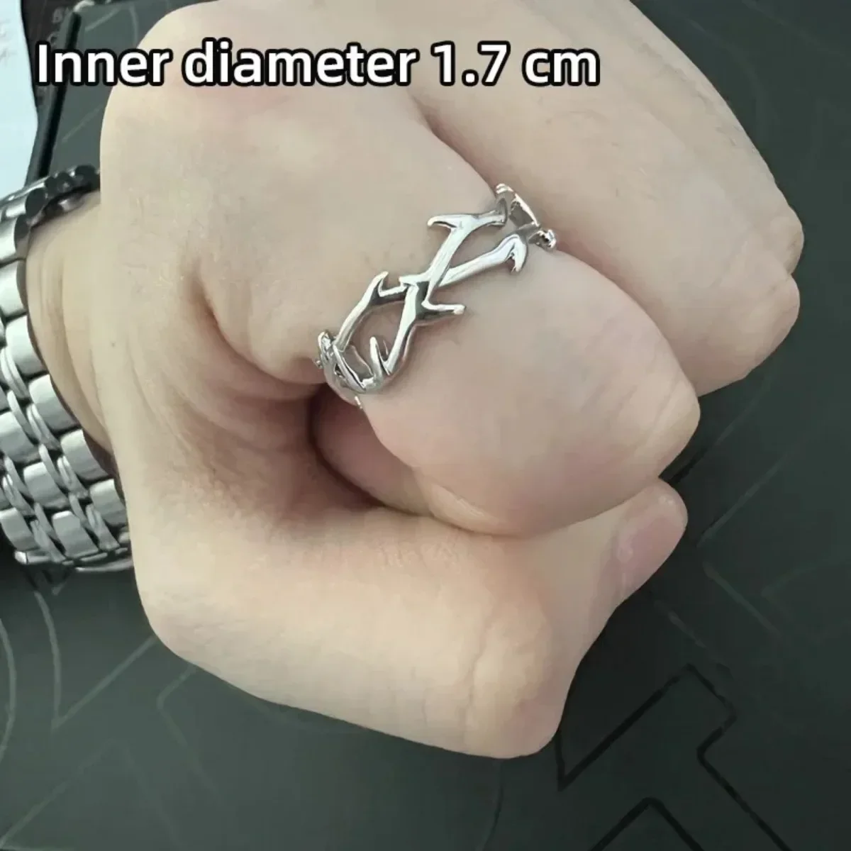Anillos divididos clásicos Punk, anillos ajustables simples de acero inoxidable para mujeres, hombres, parejas, accesorios de joyería