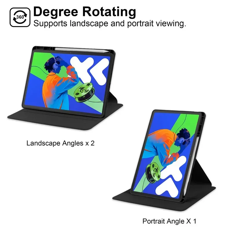 For Lenovo Xiaoxin Pad Pro 12 7 2025 Case TB375FC Acrylic Rotating Stand Tablet Funda For Lenovo Tab P12 12.7 inch TB371FC 2023