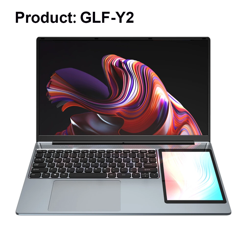 GLF-Y2 듀얼 스크린 노트북 인텔 N100 Max 15.6인치 IPS+7인치 터치 32G DDR4 M.2 2TB SSD 슬림 비즈니스 컴퓨터 10세대 오피스 노트북