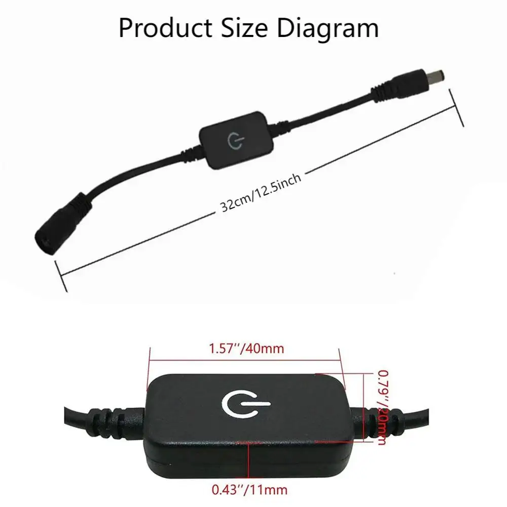 Interruttore di striscia LED Sensore tattile Controller 30 cm DC Femmina Maschio Interruttore LED Connettore 5.5*2.1MM Per 12 V 24 V 5050 3528 HA CONDOTTO LA luce di nastro