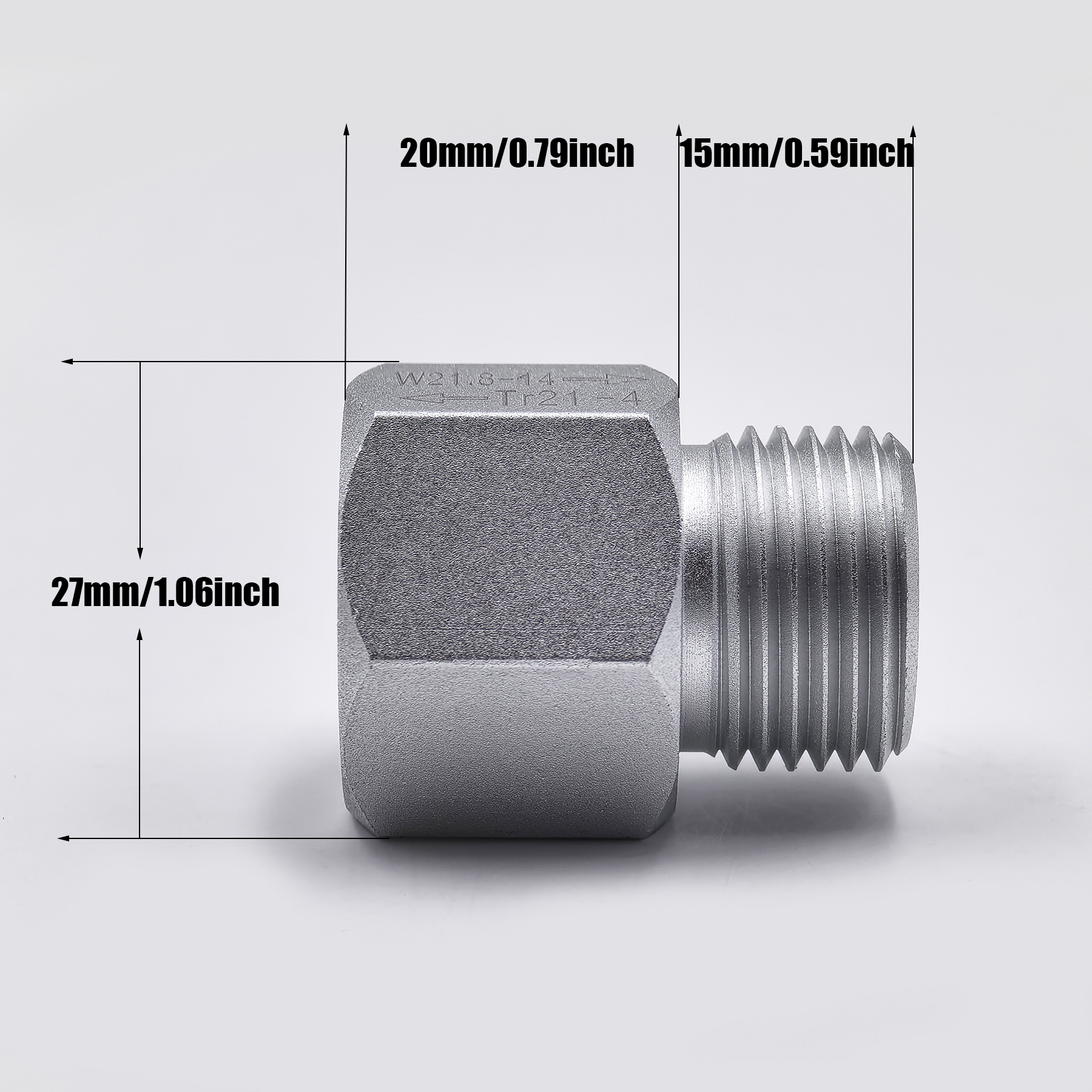 CO2 Cylinder Soda Water Accessories TR21-4 to W21.8-14 Convert Adapter For Aquarium Fish Homebrew Beer Corny Keg Co2 Accessories