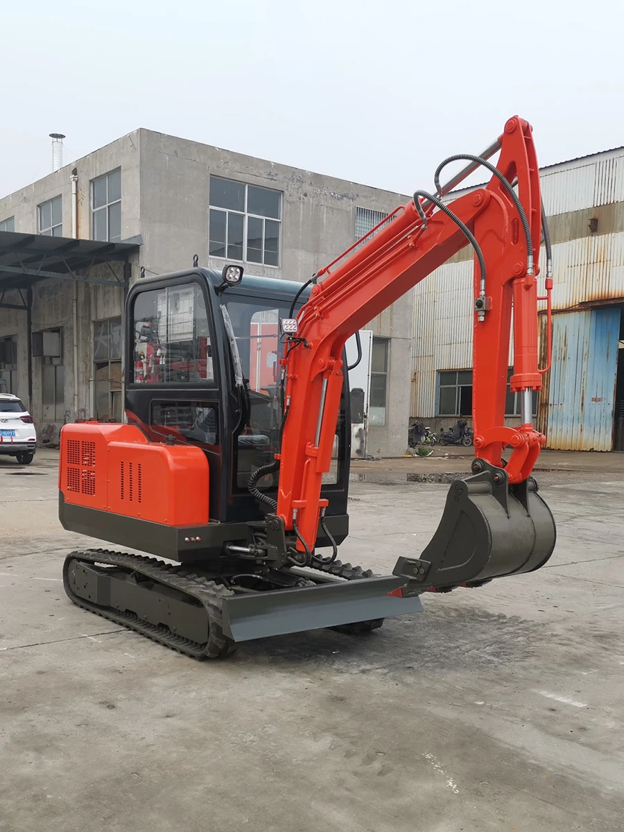 Nueva microexcavadora retroexcavadora multifunción, miniexcavadora hidráulica agrícola de 3 toneladas, personalización de excavadora sobre orugas, puerta a puerta