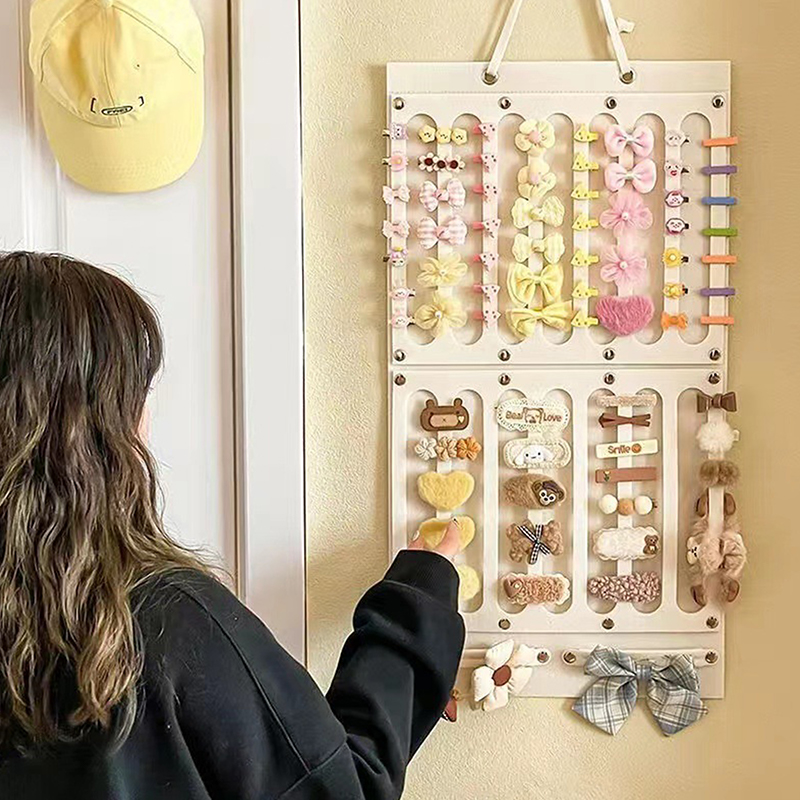 Органайзер для бантов для волос, настенный вместительный зажим для волос, аксессуар для комнаты девушки