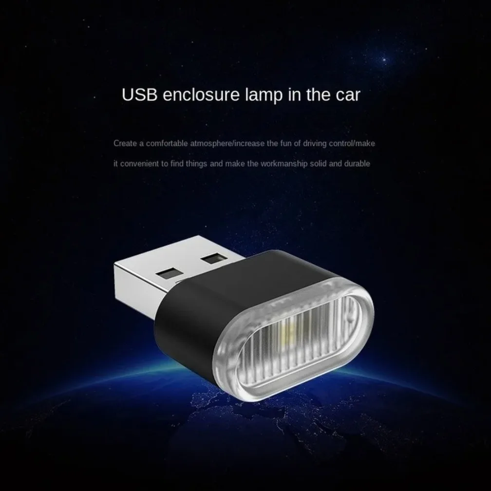 Seempp ไฟ LED ติดรถยนต์แบบ USB ไฟสร้างบรรยากาศภายในรถยนต์ไฟฉุกเฉินอุปกรณ์ตกแต่งรถยนต์ lampu hias สีสันสดใส