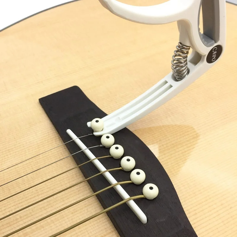 Capo de guitarra de plástico para 6 cordas acústica clássico guitarra elétrica tuning braçadeira instrumento musical acessórios guitarra elétrica