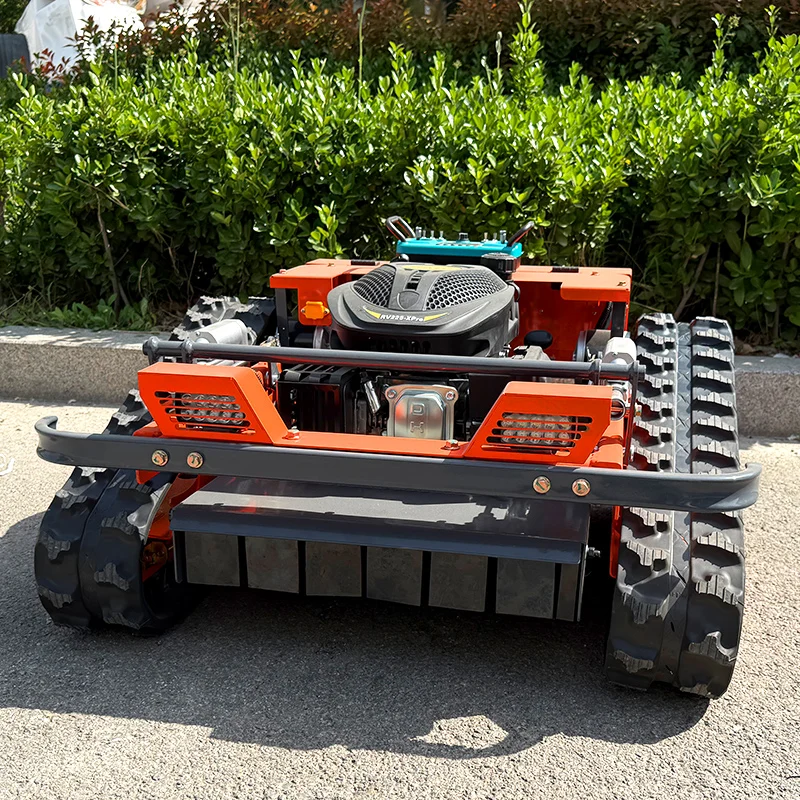 Fabrycznie dostosowana mini automatyczna mała kosiarka gąsienicowa z pilotem zdalnego sterowania