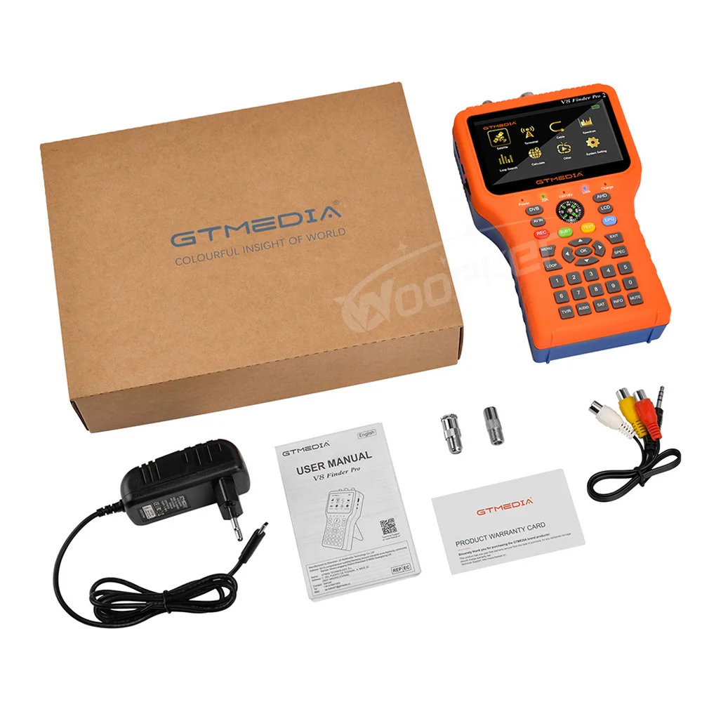 Woopker V8 Finder Pro 2 DVB-S2 DVB-T2 DVB-C Freesat 1080P HD AHD H.265 Sat Free Satellite Finder Meter
