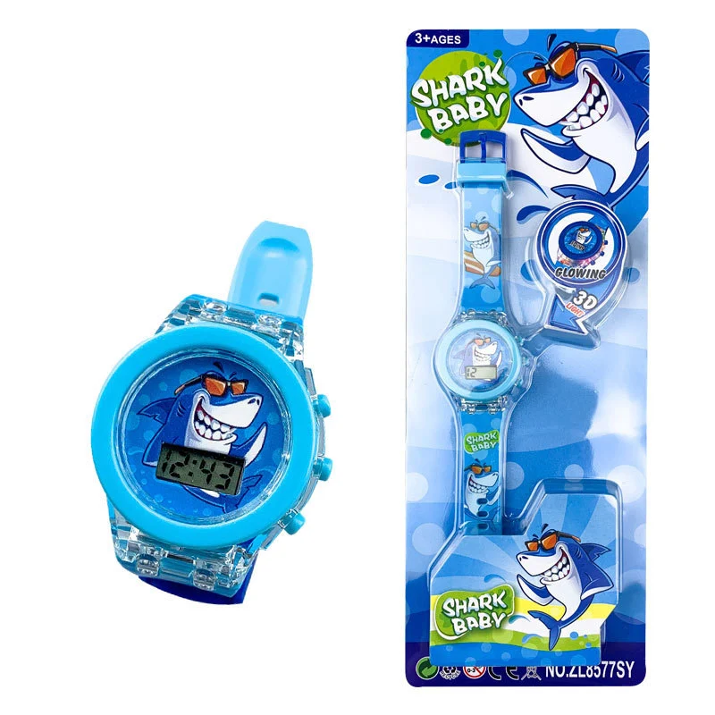 Disney-relojes de unicornio para niños, cronógrafo Digital electrónico con Flash, luz que brilla, colorido, LED, regalos de cumpleaños