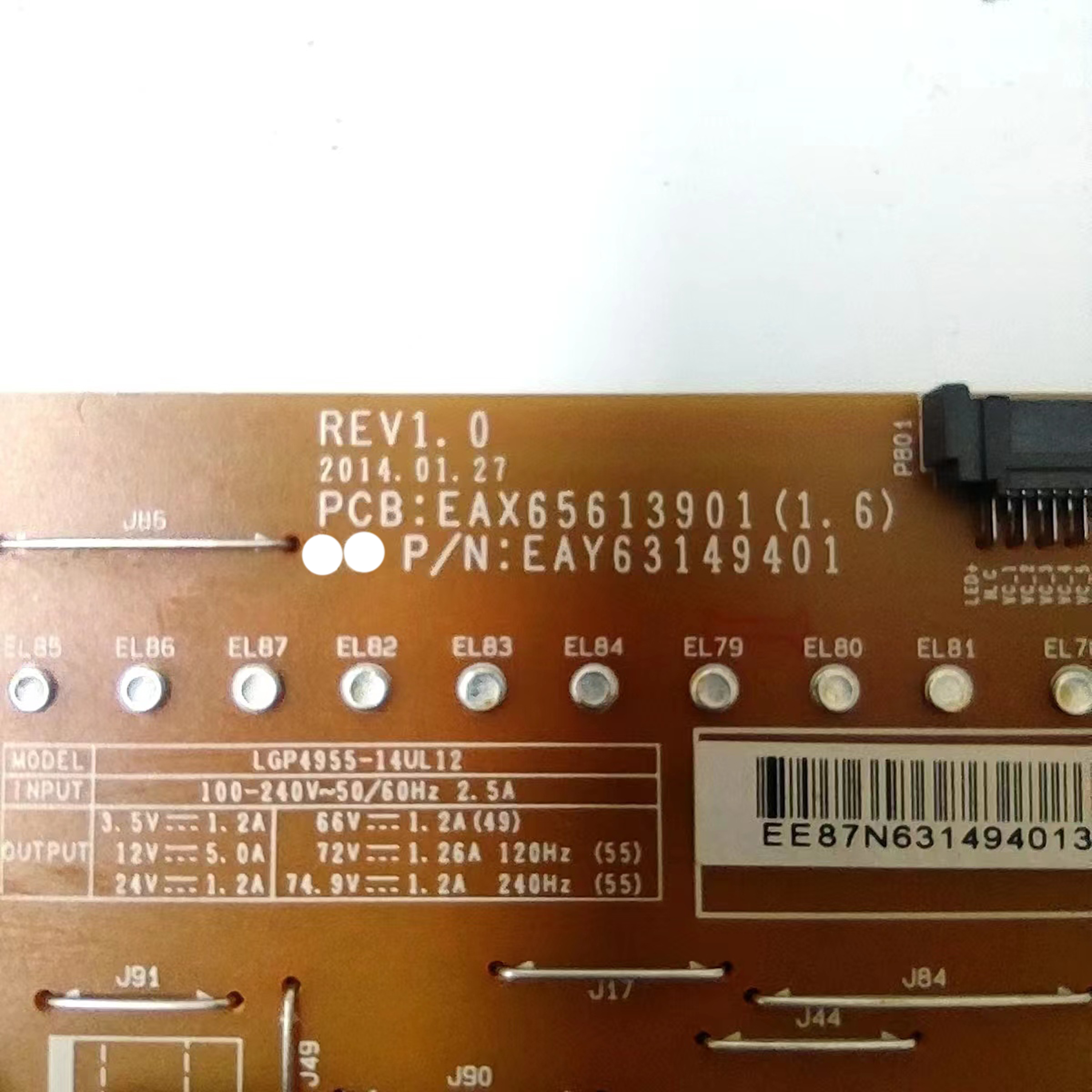 EAX65613901บอร์ดจ่ายไฟของแท้สำหรับ49UB820V 49UB850V 49UF695V 55UB820V 55UB830V 55UF695V EAY63149401 55UB950V