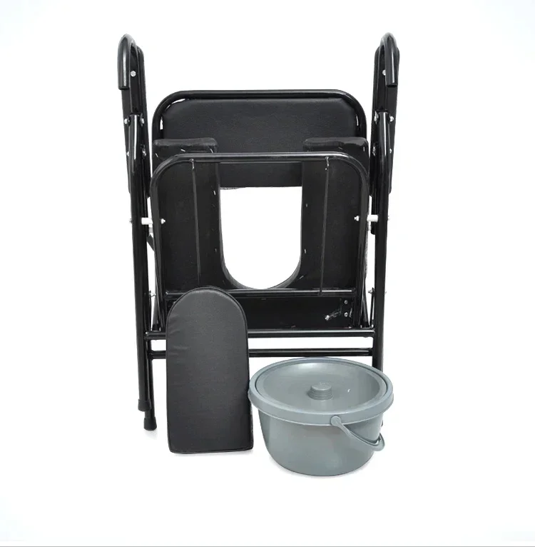 Silla de orinal de fábrica para ancianos, asiento de inodoro plegable y cómodo