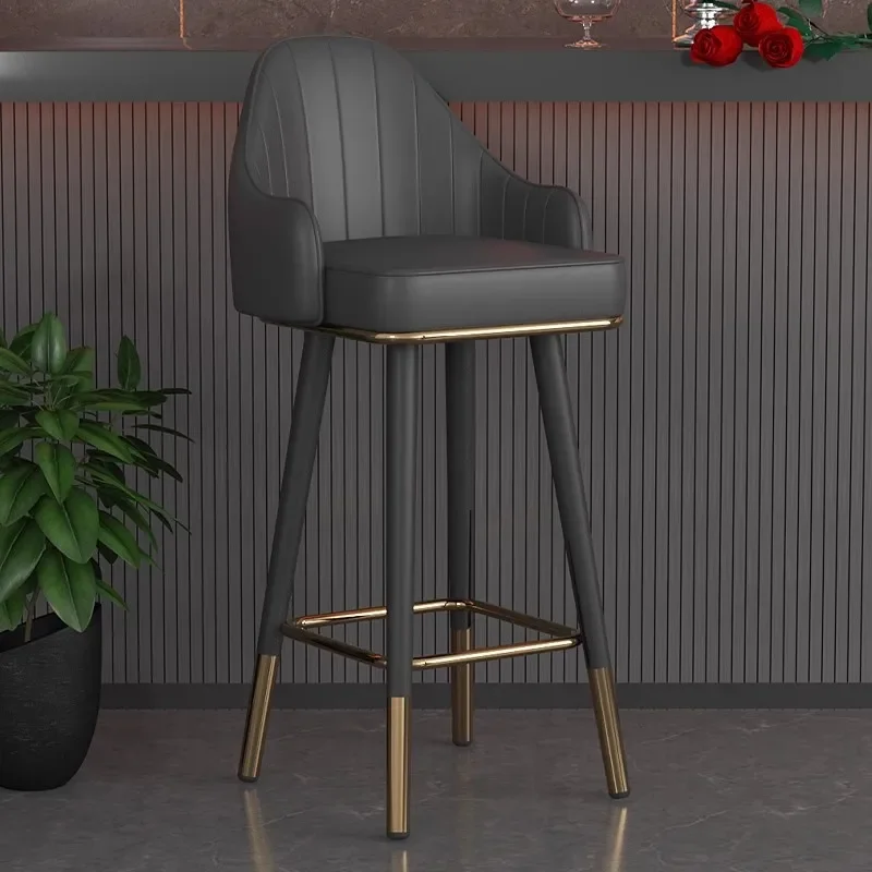 Recepção nordic banqueta de barra encosto minimalista alta moderna cozinha luxo giratória ergonômica móveis modernos