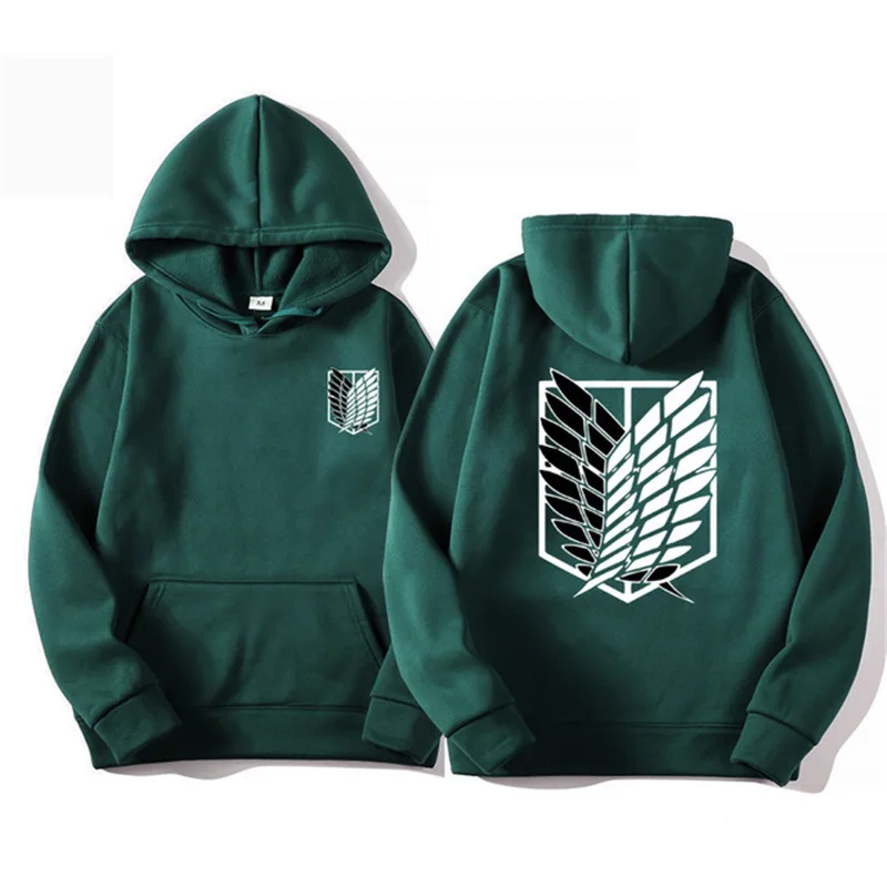 Attaque sur Titan hommes sweat à capuche Anime sweats à capuche hommes et femmes Streetwear pull Harajuku Shingeki No Kyojin sweat à capuche