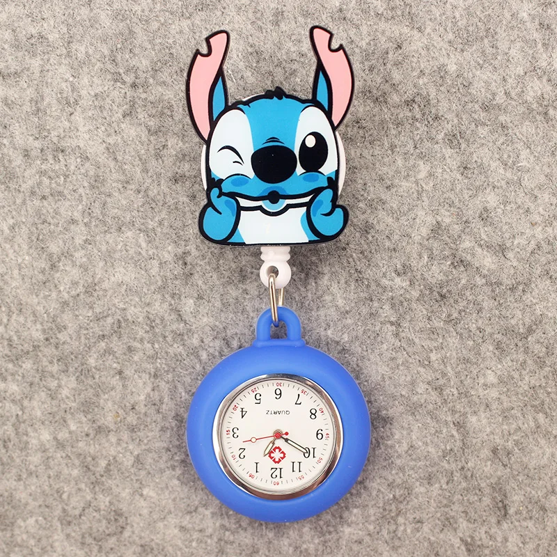 Relógio de bolso extensível estilo bonito do irmão mouse dos desenhos animados retrátil e com clipe para homens e mulheres