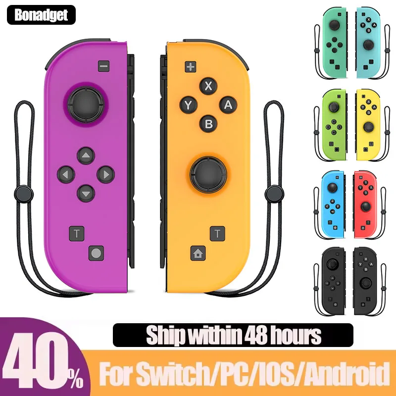 Para Joycons Gamepad para Nintendo Switch/Ios/Android/Pc controlador inalámbrico Bluetooth Joystick con consolas de videojuegos Trubo