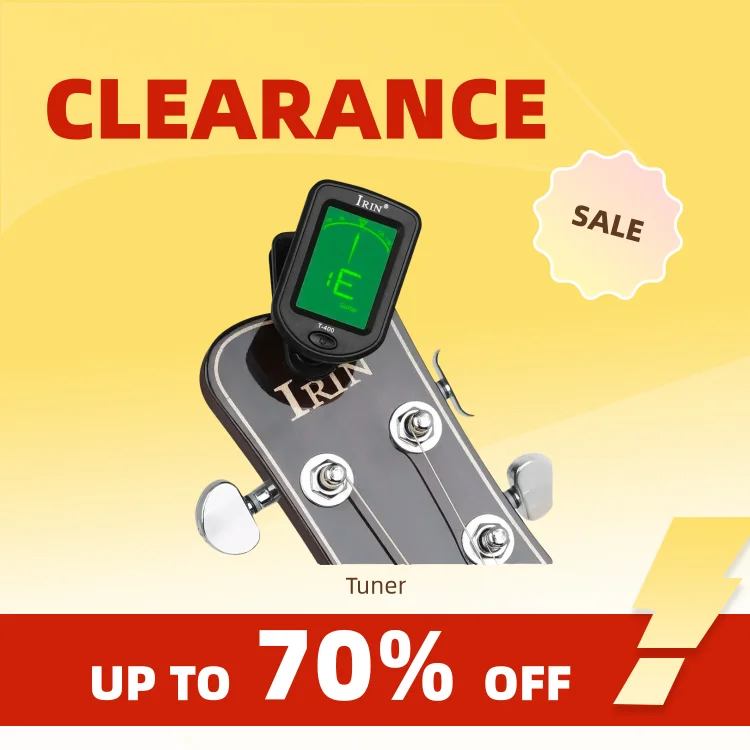 Clearance_IRIN T-400 Guitar Tuner Digital Clip-On Tone Tuner for Bass Violin Guitar Electric Ukulele Universal 360 Degree Rotata