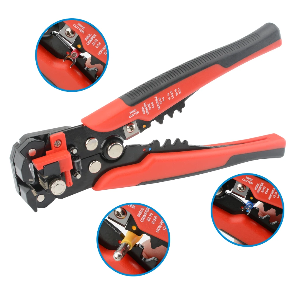 Crimper Cable Cutter Terminal Hand Tool Adjustable Automatic Wire Stripper Multifunctional striping Crimping Pliers