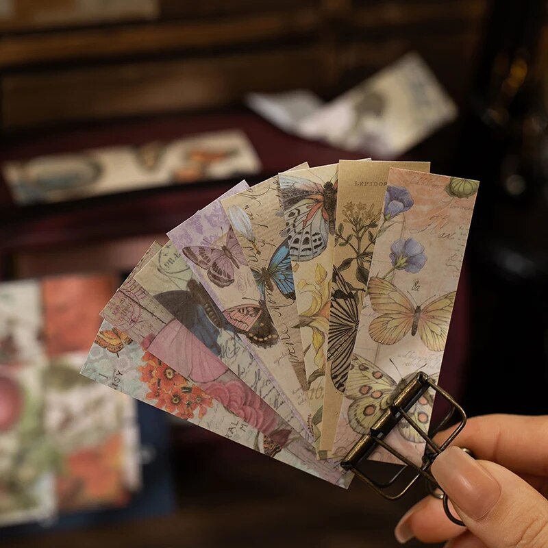 Creative Retro สติกเกอร์แพ็ค 50 แผ่น/ชุดกระดาษ Washi วัสดุวรรณกรรมคู่มือไดอารี่วัสดุสติกเกอร์ตกแต่ง