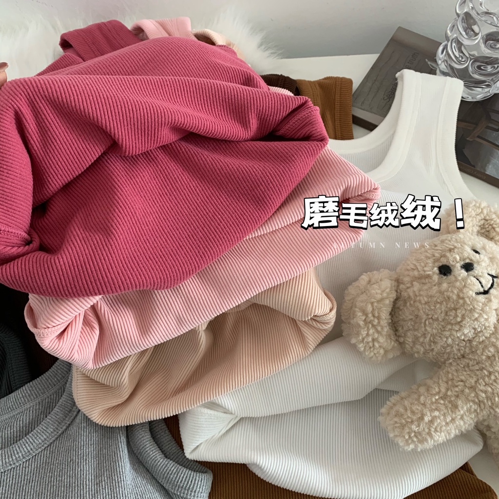 68683 Ärmellose, gebürstete, verdickte Thermoweste mit Brustpolster und Oberteil