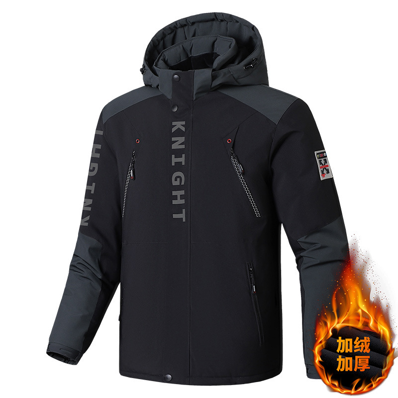 Casaco de lã com capuz masculino, parka quente, casaco Windbreak, outerwear masculino, plus size, grande, 9XL, outono, inverno, 2023