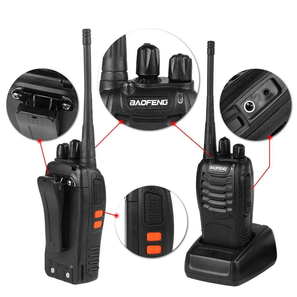 Baofeng BF-888S UHF 400-470 MHz Ham portatile 1500 mAh Radio bidirezionale a banda singola CTCSS / CDCSS Walkie Talkie