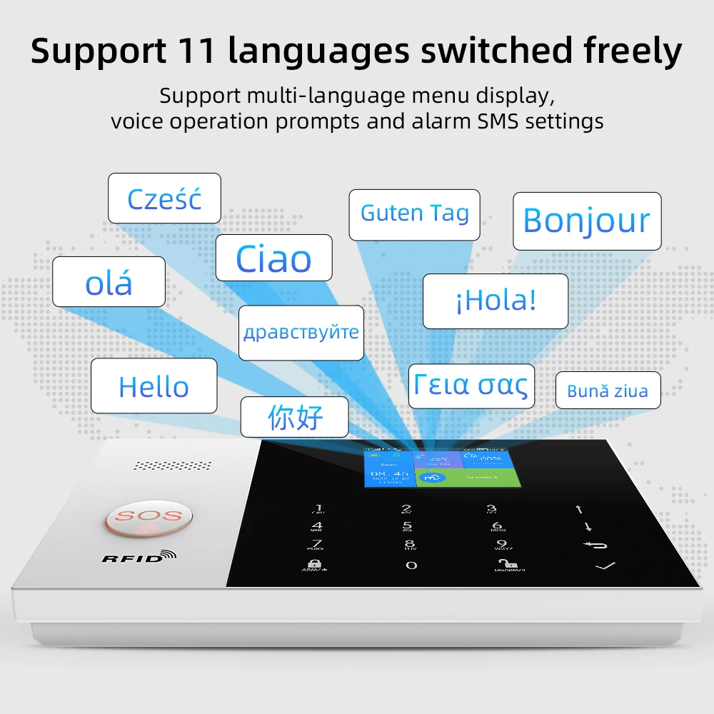WIFI GSM Nhà Hệ Thống Báo Động Cho Tuya Cuộc Sống Thông Minh Ứng Dụng Có Cảm Biến Chuyển Động Báo Tương Thích Với Alexa & google