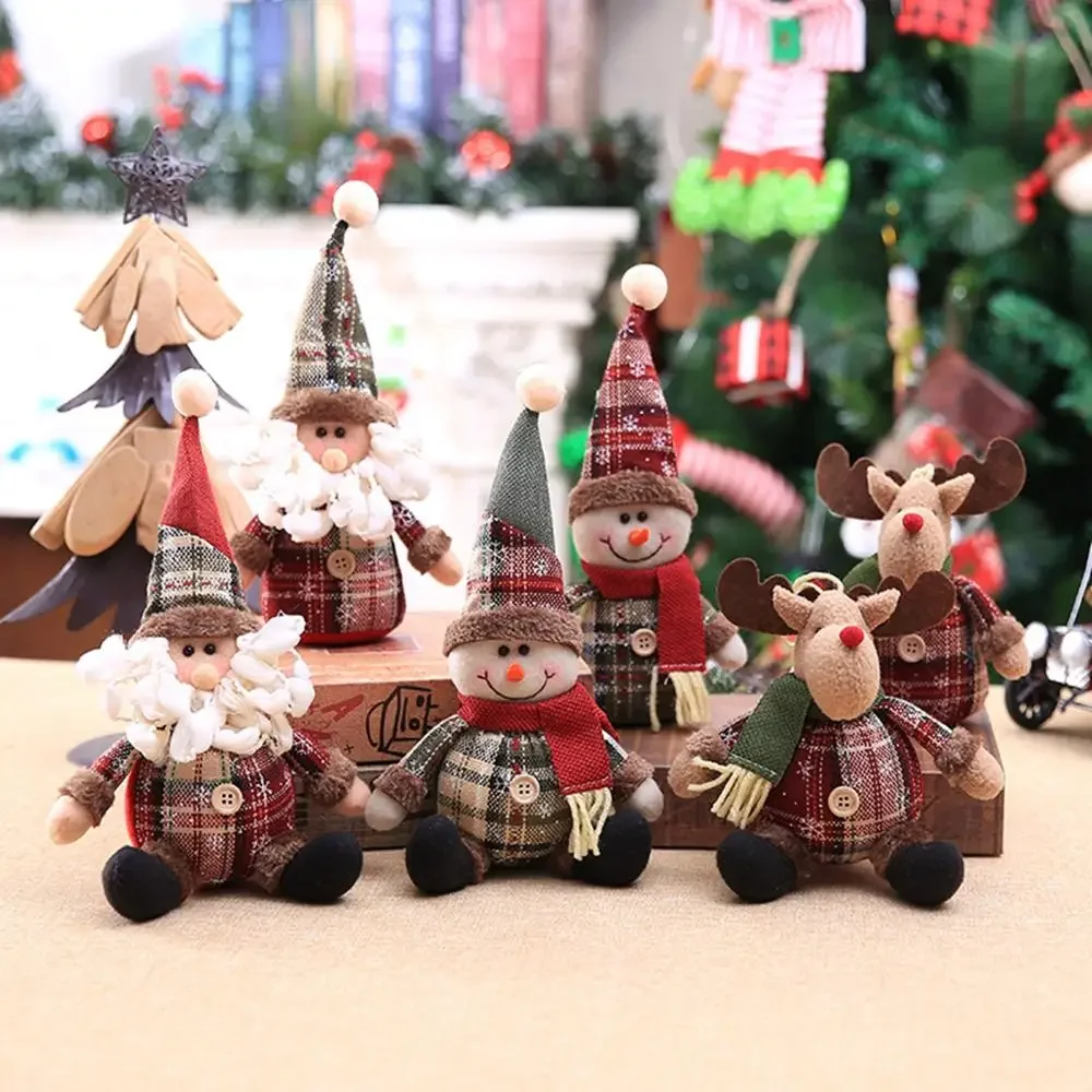 Navidad Santa Doll adornos navideños para el hogar 2024 mesa adornos navideños Navidad Natal Noel decoración de Año Nuevo 2025 regalos