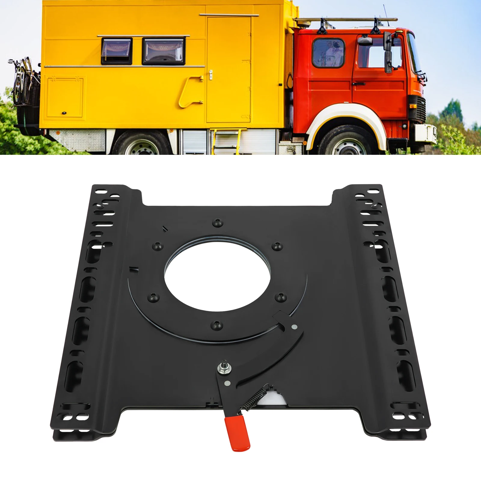 Uniwersalna obrotowa podstawa fotela RV T5 T6, 360 °   Obrotowa, wytrzymała stalowa podstawa obrotowa do kampera (46,5*46 cm)