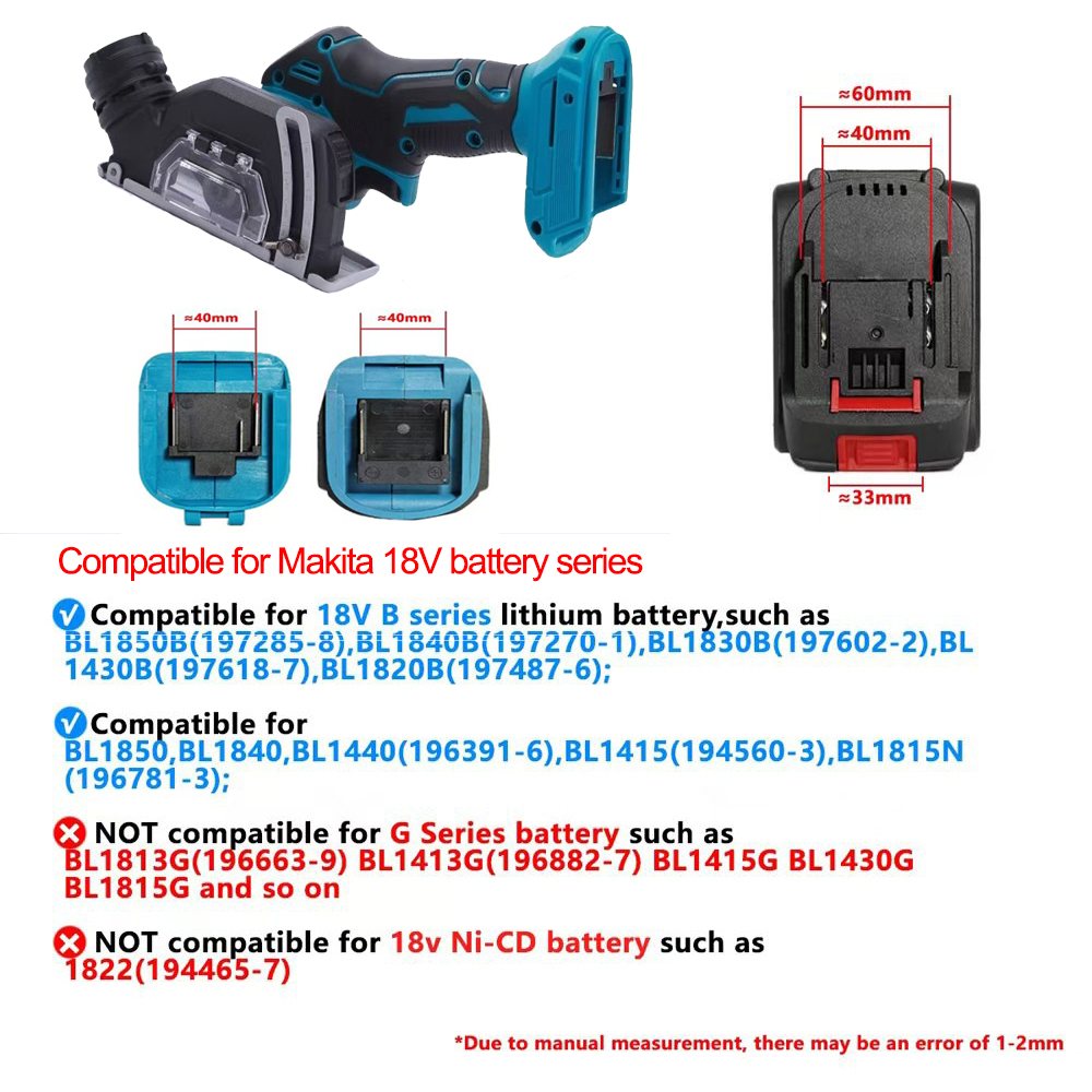 VILASTING-Mini amoladora angular inalámbrica, herramienta de corte eléctrica de 3 pulgadas, sierra Circular de corte, PowerTool para Makita/Dewalt, Pin de batería de 20V
