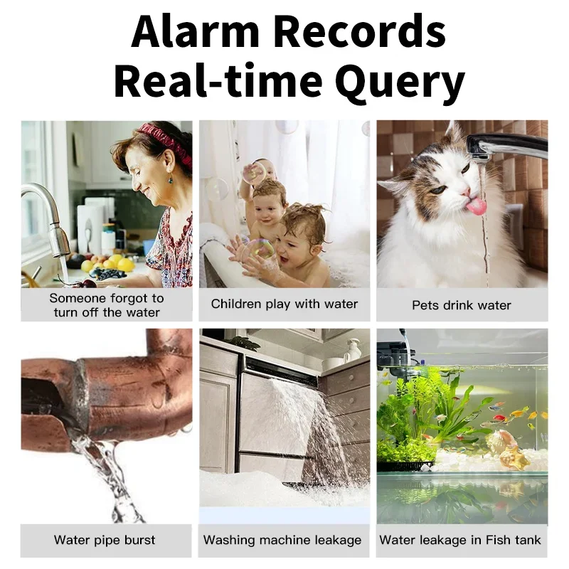 Tuya Smart WIFI Waterlekkage Sensor Alarm Waterniveau Detector Overstroming Lekkage Sensor APP Afstandsbediening Beveiliging Alarmsysteem