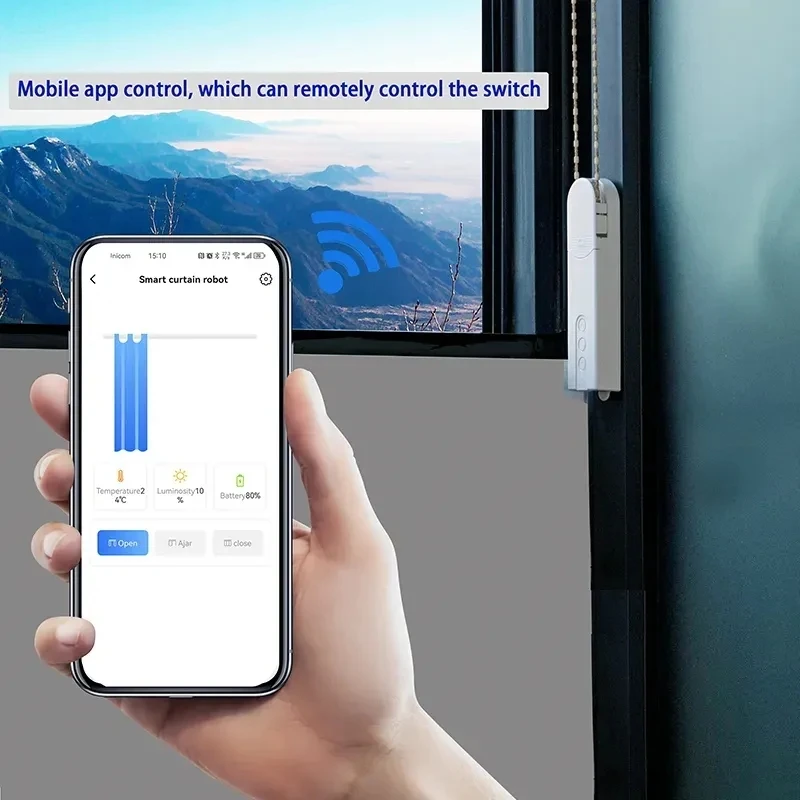 Motor de persiana inteligente Tuya, controlador de cierre de apertura de cortina de elevación con Wifi, persianas enrollables eléctricas automáticas, Control por aplicación