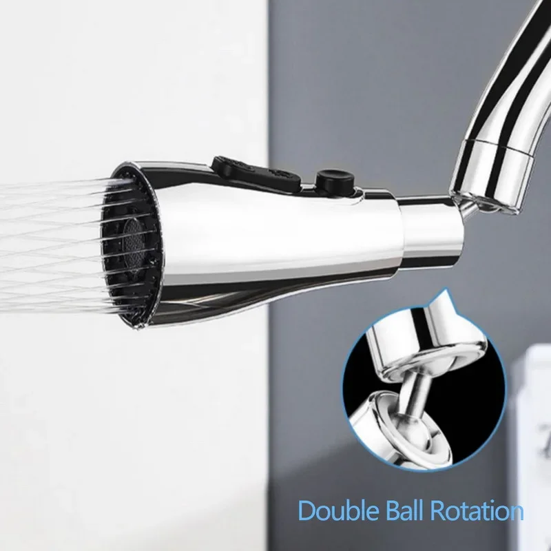 Universal 360° °   Rotation Küche Wasserhahn Extender 3 In 1 ABS Langlebig Wasser Sparen Dusche Spray Kopf Badezimmer Becken Wasserhahn Ersatz