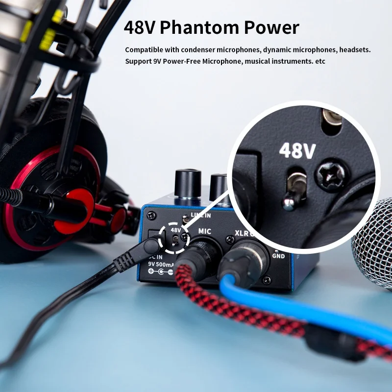 FLAMMA FV04 Prosesor Efek Vokal Harmoni 12 Pitch dengan 11 Mode Harmoni Berbeda 48V Daya Phantom