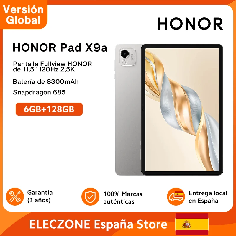 Globale Version HONOR Pad X9a 11,5" 120Hz 2,5K Fullview Display Snapdragon 685 Slim Metal Body Tablet WiFi Android15 8300mAh