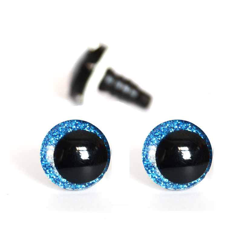 20 шт., 12 мм, 14 мм, 16 мм, 18 мм, 20 мм, 25 мм, круглые мультяшные блестящие игрушки, безопасные глаза, глаза куклы, глаза со шайбой для глаз ручной росписи