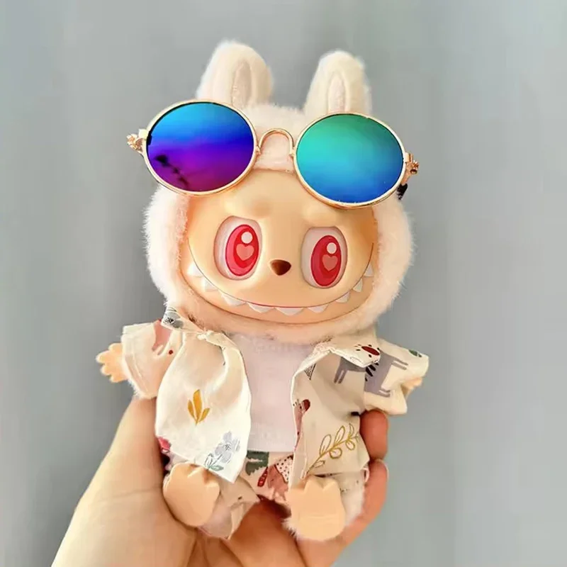 ForLabubu Puppe Sommer Strand Resort Stil Overalls V1 V2 Idol Plüsch Puppe Kleidung 15-17 cm Universal Größe puppe Kleidung Zubehör