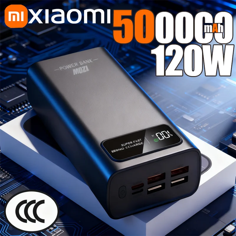 Супер быстрая зарядка аккумулятора Xiaomi 120 Вт 200000 Портативная внешняя батарея большой емкости мАч для мобильного питания для Iphone, новинка