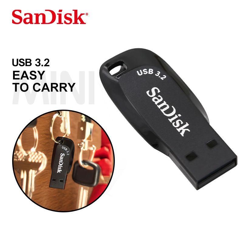 SanDisk USB 3.2 USB Flash Drive CZ410 32GB 64GB 128GB 256GB Pen Drive Memory Stick Black U Disk Mini Pendrive for laptop PC