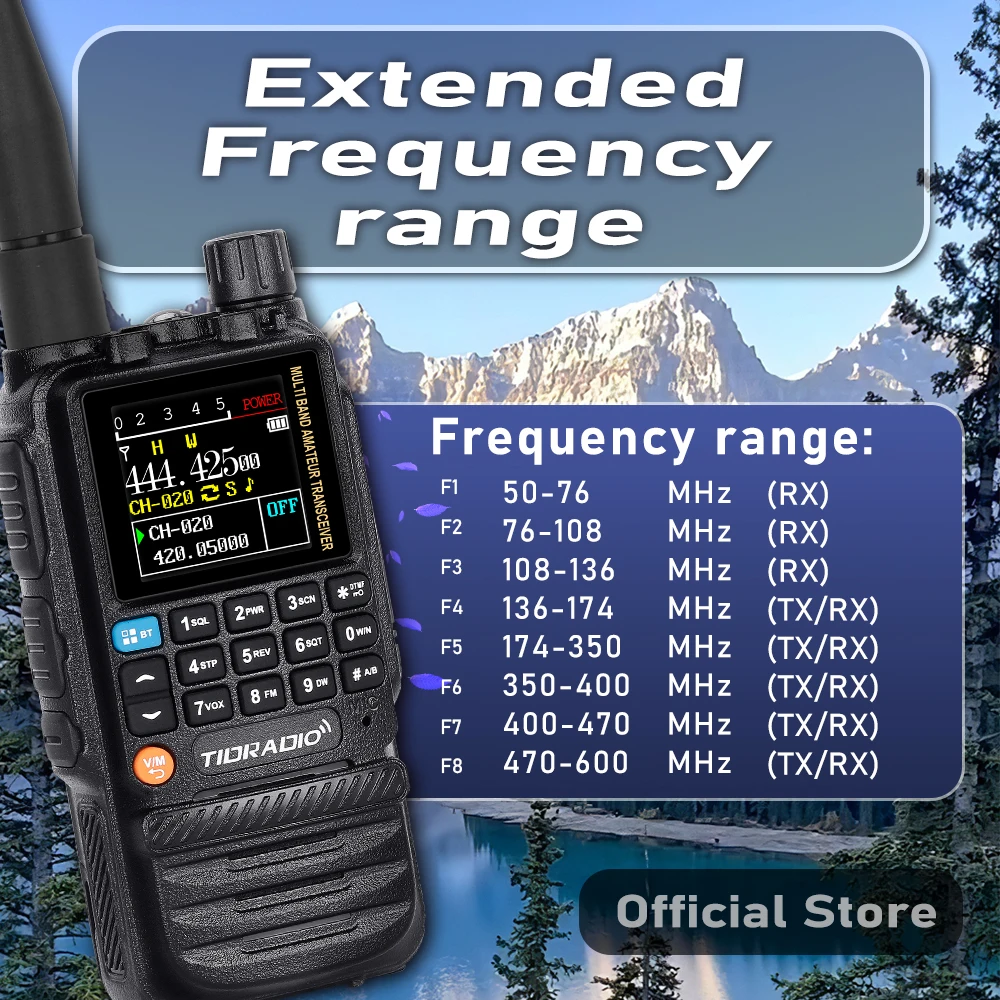 2PCS TIDRADIO H3 Walkie Talkie Radio bidirezionale APP del telefono Programmazione wireless Dual PTT Air Band Radio a lungo raggio USB-C Programmazione
