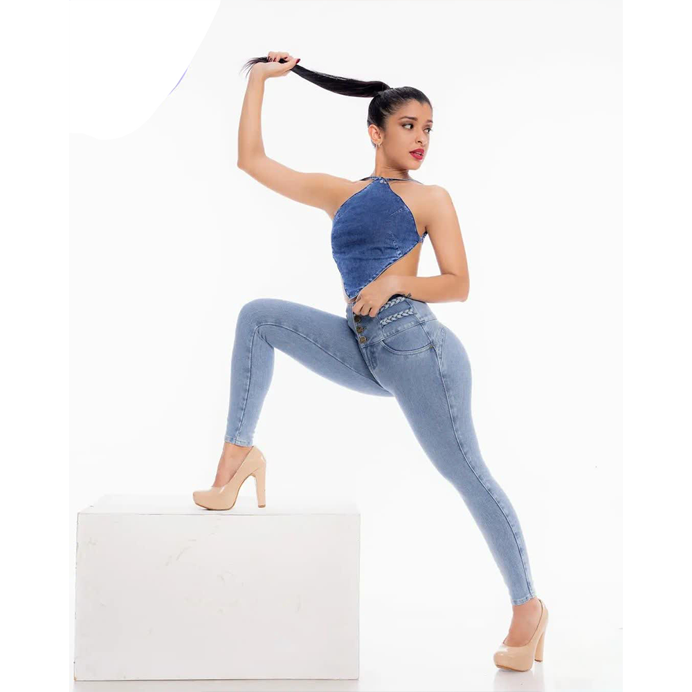 Mode Dünne Bein Elastische Jeans Frauen Hohe Taille Dünne Denim Hosen Oversize Hosen Gestaltung Butt Lift Jeans